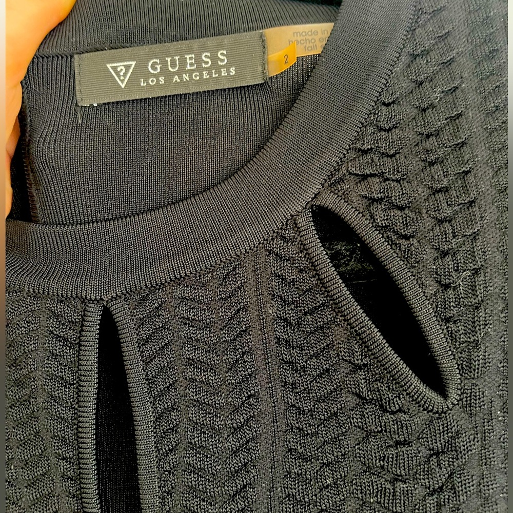 Guess Black bodycon dress, size 2